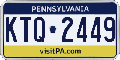 PA license plate KTQ2449