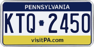 PA license plate KTQ2450