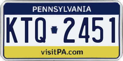 PA license plate KTQ2451