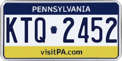 PA license plate KTQ2452