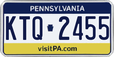 PA license plate KTQ2455