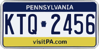 PA license plate KTQ2456