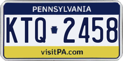 PA license plate KTQ2458