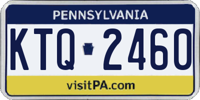 PA license plate KTQ2460