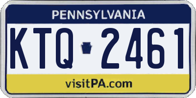 PA license plate KTQ2461