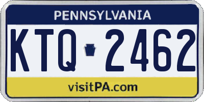 PA license plate KTQ2462