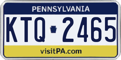PA license plate KTQ2465
