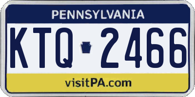 PA license plate KTQ2466