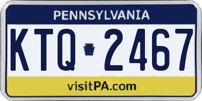 PA license plate KTQ2467