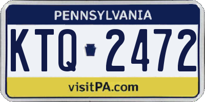 PA license plate KTQ2472