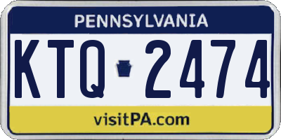 PA license plate KTQ2474