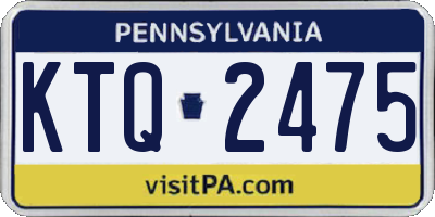 PA license plate KTQ2475