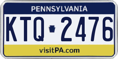 PA license plate KTQ2476