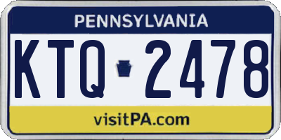 PA license plate KTQ2478