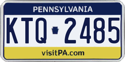 PA license plate KTQ2485