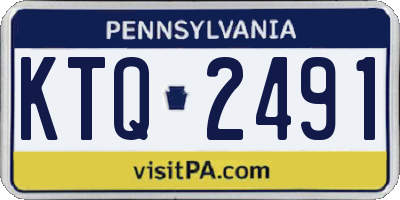 PA license plate KTQ2491