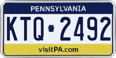 PA license plate KTQ2492