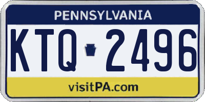 PA license plate KTQ2496