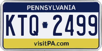 PA license plate KTQ2499