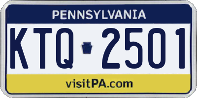 PA license plate KTQ2501