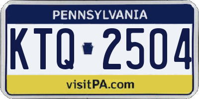 PA license plate KTQ2504