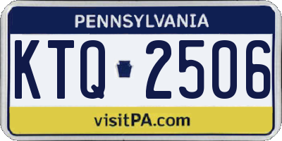 PA license plate KTQ2506