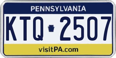PA license plate KTQ2507