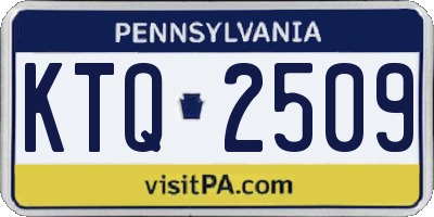 PA license plate KTQ2509