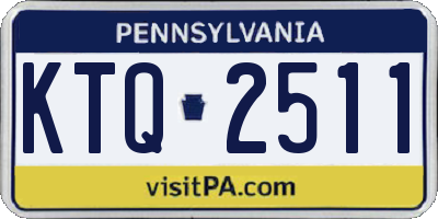 PA license plate KTQ2511