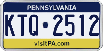 PA license plate KTQ2512
