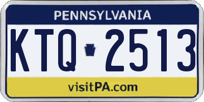 PA license plate KTQ2513