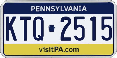 PA license plate KTQ2515