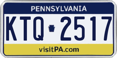 PA license plate KTQ2517