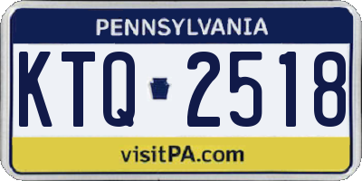 PA license plate KTQ2518