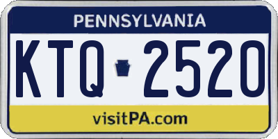 PA license plate KTQ2520