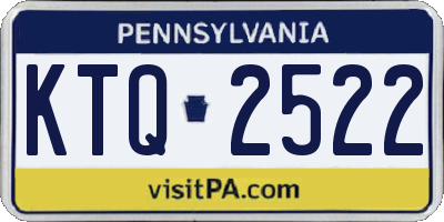 PA license plate KTQ2522