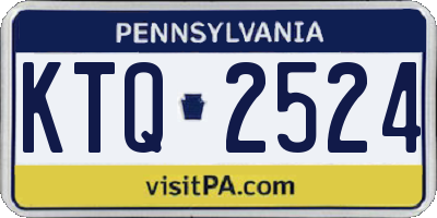 PA license plate KTQ2524