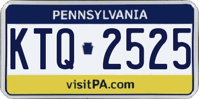 PA license plate KTQ2525