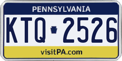 PA license plate KTQ2526