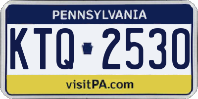 PA license plate KTQ2530