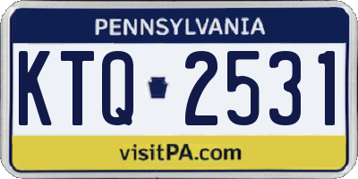 PA license plate KTQ2531