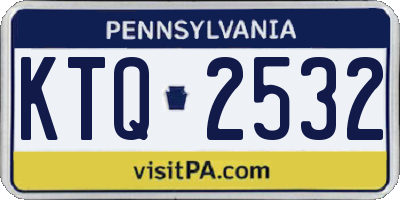 PA license plate KTQ2532