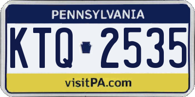 PA license plate KTQ2535