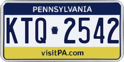 PA license plate KTQ2542