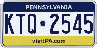 PA license plate KTQ2545