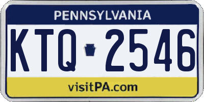 PA license plate KTQ2546