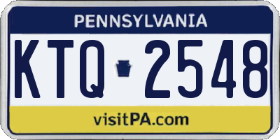 PA license plate KTQ2548
