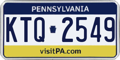 PA license plate KTQ2549