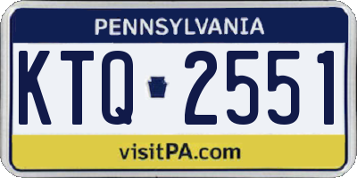 PA license plate KTQ2551