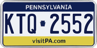 PA license plate KTQ2552